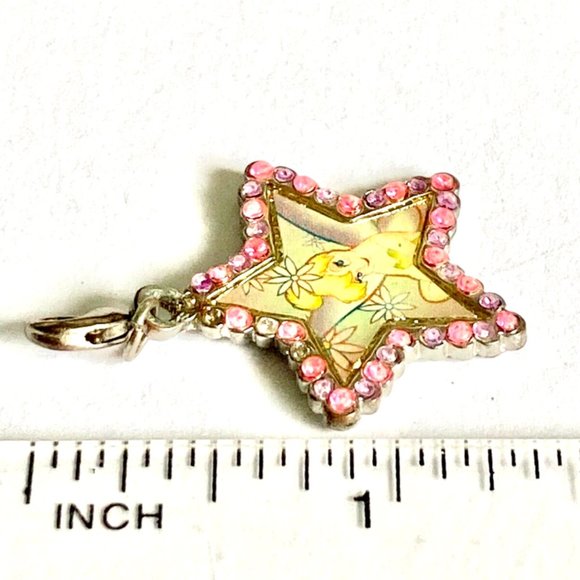 Vintage Tinker Bell Charm Disney Crystal Tink Zipper Pull Please READ! - Picture 10 of 10